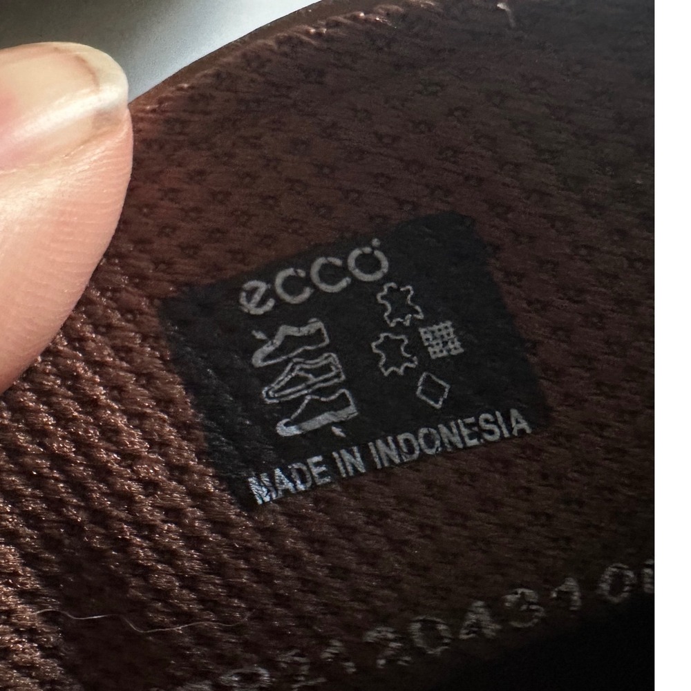 ECCO Womens Brown Leather Slip On Wedge Loafers Shoes Size 37 EU 6-6.5 US - Picture 5 of 5